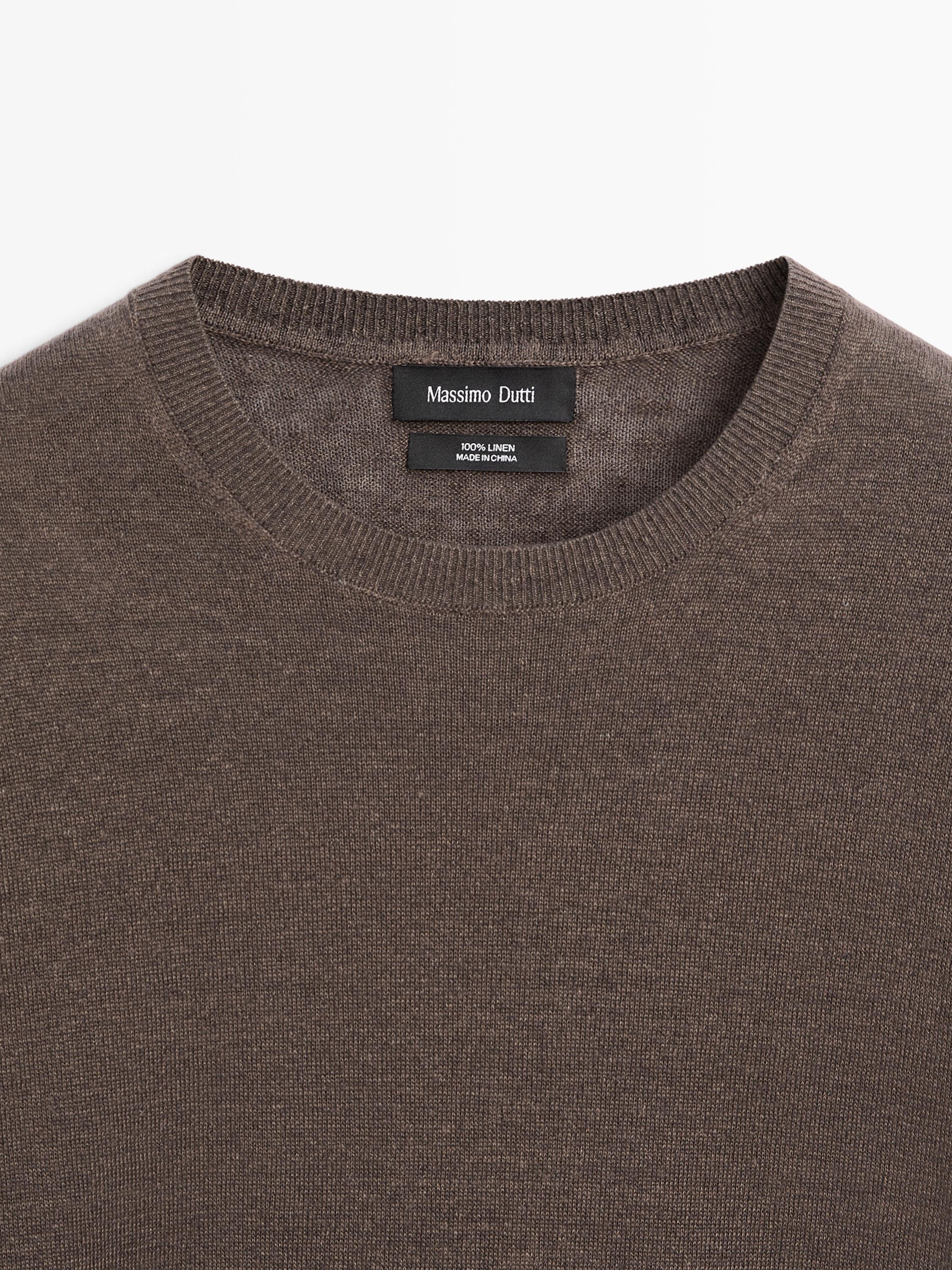Lightweight 100% linen knit T-shirt